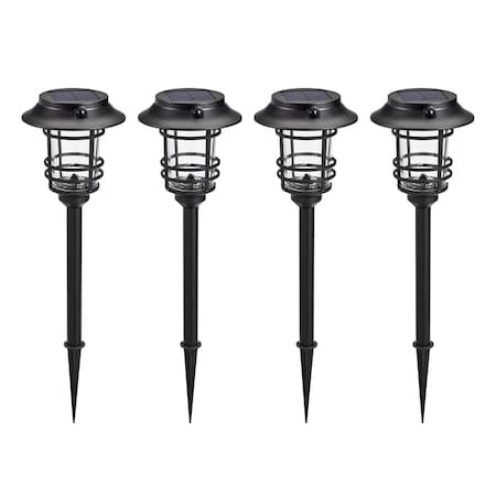 Home Zone Security Mesh-Linkable Solar LED Traditional-Style Security Pathway Light, 300 Lumens, 4PK ELI1621G