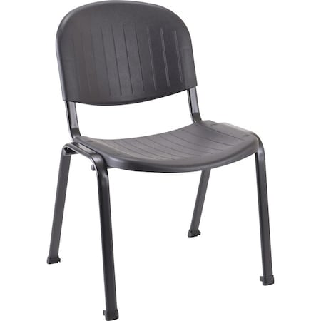 Lorell Low-Back Stacking Chairs, Black, 4 ct LLR62125