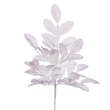 Dare2Decor 25 in. Apple Leaf Snowy Bush - White - Pack of 2 DA3255048