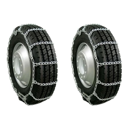 Mytee Products 2Pair Cam Round Twisted Link Snow Tire Chains for 19.5in Rim Di. & 8in Wide Car Tire, 2PK TC195VSx2