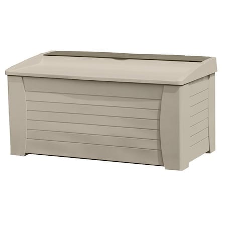 Suncast Deck Box, 5412 in W, 28 in D, 27 in H, Resin, Light Taupe DB12000
