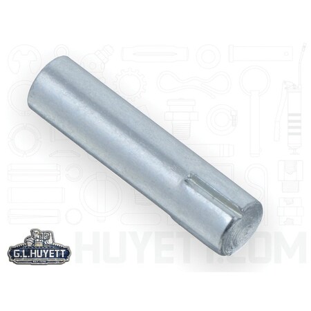 Huyett Type C Grooved Pin, Zinc Plated Low Carbon Steel, 0.188 in Dia x 0.185 in Small End Dia x 0.750 in L GP-0187-0750-C