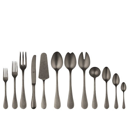 Mepra Epoque Pewter Flatware Set - 67 Pieces - Black Gold 106822067PON
