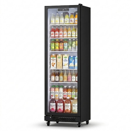 Yeego 24 in. W 12 cu. ft. Commercial Refrigerator Glass Door Merchandiser Display YG-SC-330FC-ZO