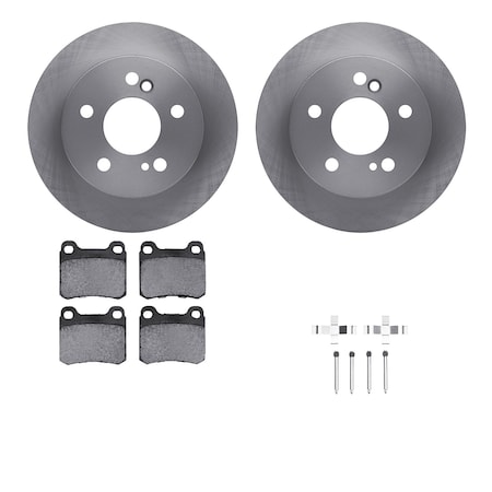 Dynamic Friction Co DFC Brake Rotor with 5000 Brake Pads and Hardware Kit 6512-63226