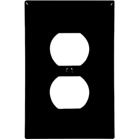 Eaton Wiring Devices Wall Plate 1Gng Dplx Recpt Blk PJ8BK