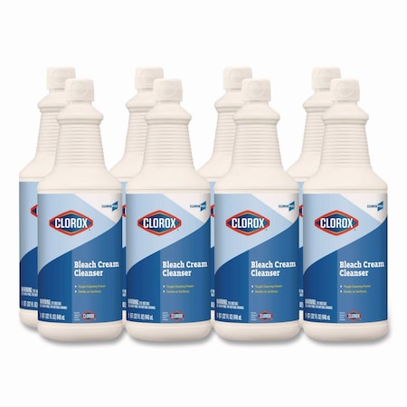 Clorox Bleach Cream Cleanser, Fresh Scent, 32 oz Bottle, PK8 30613