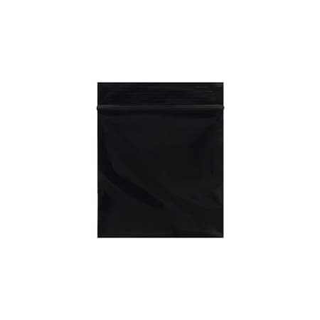 Bubblefast 1000-3 x 3'' - 2 Mil Black Reclosable Poly Bags, 1000PK BFPB3540BK