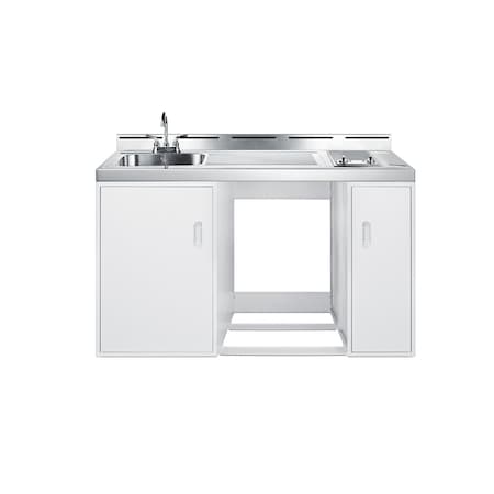 Summit 60in Wide All-In-One Kitchenette Refrigerator Not Included C60ELGLASSNR