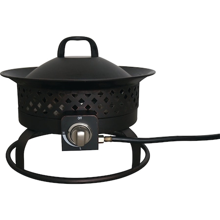 Bond Aurora 18'' Bronze Round Steel Gas Fire Pit 67836