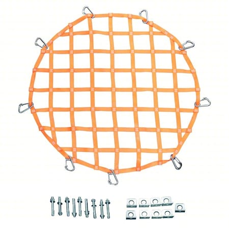 Us Netting Safety Netting System, Orange, 3 ft L RHNCSSN-B-3