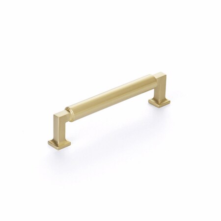 Schaub 5in Center to Center Haniburton Cabinet Pull Satin Brass Finish 475-SB