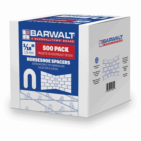 Barwalt Horseshoe Tile Spacers, 1/16 in, 500PK 15BWTHS500