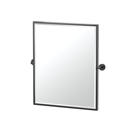 Gatco Latitude II 25" Framed Rectangle Mirror, Matte Black 4249XFSM