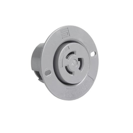 Legrand LockingReceptacle, 15A, 1/2hp, 125VAC, Gray 4715SS