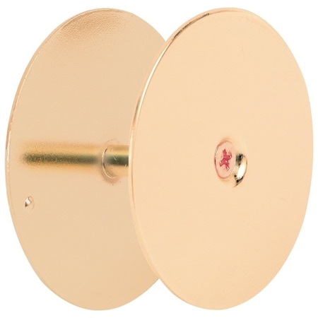 Defender Security Hole Cover Plate, Steel, Brass, For: 1-3/4 in Thick Doors U9516