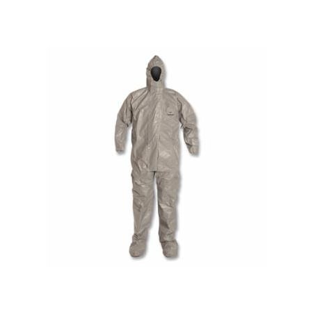 Dupont Tychem 6000 Coveralls, TF169T, Taped Seams, Gray, Large, Standard, 6PK 251-TF169TGYLG000600