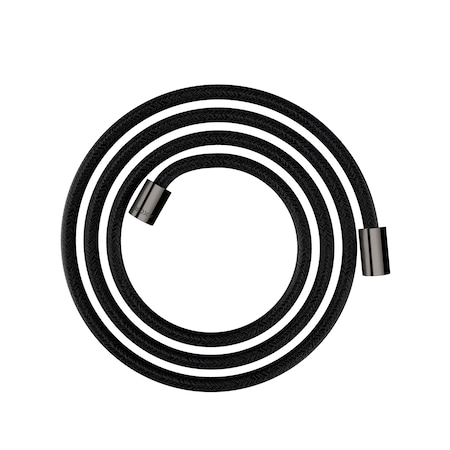 Axor Shower Solutions Textile Hose with Cylindrical Nut, 79" in Polished Black Chrome 28291330