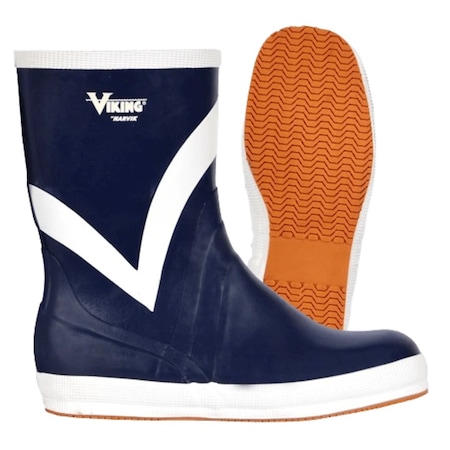 Viking Unisex Mariner Kadett Marine Mid Rubber Boots, Plain Toe, 10" Height, Blue, 10 VW24-10