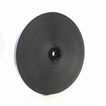 3M Reclosable Fastener, Rubber Adhesive, 150 ft, 1 in W, Black SJ3540