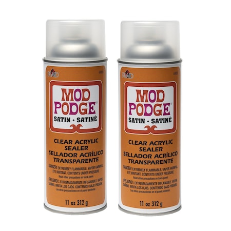 Mod Podge Acrylic Aerosol Sealer, 11oz., Satin, 2PK 44655