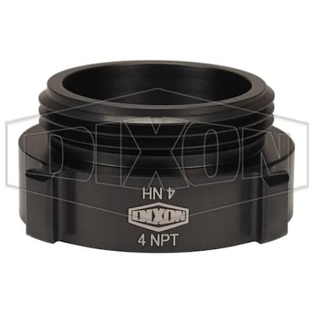 Dixon Style N37 Rocker Lug Hydrant Adapter, 4 in, FNPT x Male NST NH Connection, Aluminum, Hardcoat Anod N37-40T40F