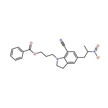 Ak Scientific 1-[3-(Benzoyloxy)propyl]-2, 3-dihydro-5-(2-nitropropyl)-1H-indole-7-carbonitrile (25g), CAS 350797-5 Z3511-25g