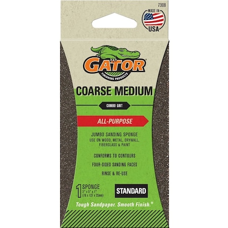 Gator Sanding Sponge 3X5X1In Crs/Med 7308