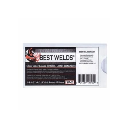 Best Welds Cover Lens, Scratch/Static Resistant, 4-1/4 in x 2 in, 100% CR-39 Plastic 901-SP-2