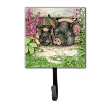 Micasa Pigs Under the Fence by Debbie Cook Leash or Key Holder MI55762