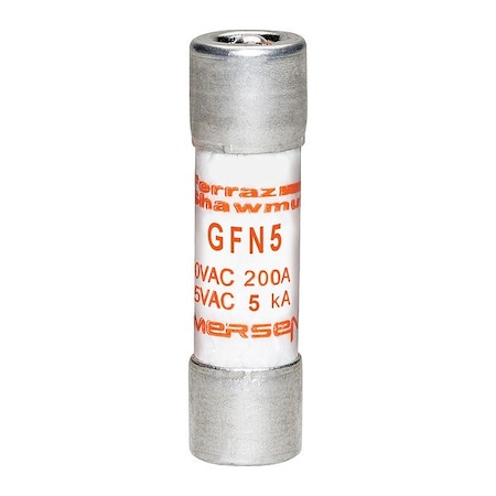 Mersen Fuse, 1 1/2 in L, 250 V AC, 5 A GFN5