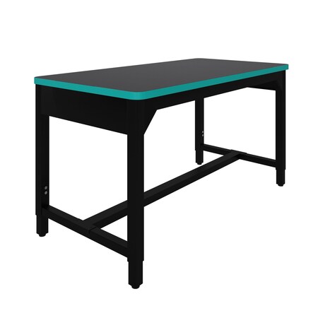 Diversified Spaces Lab Workbench, Top 96"x30" Charcoal/Aqua AMS9630LCQB