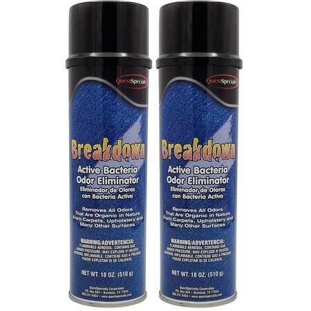 Quest Specialty BREAKDOWN Active Bacteria & Odor Eliminator 20 oz. Can, 2PK 2290-2