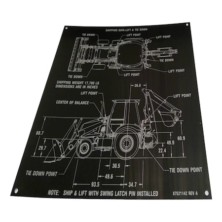 Cnh PLATE IDENTITY, CNH OEM 87521142 87521142