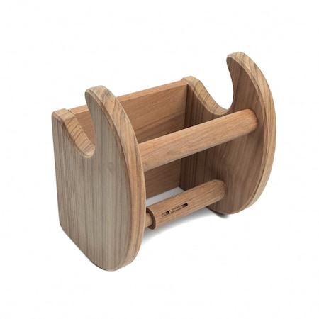 Homeroots Traditional Solid Teak Magazine and Toilet Paper Holder 475860