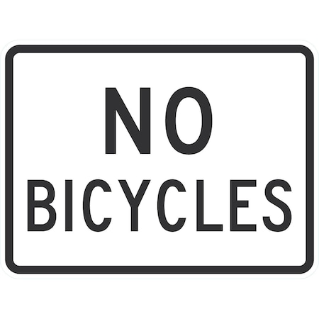 Lyle No Bicycles Sign, 24x18, Diamond Grade, White G-11805-DG_24x18
