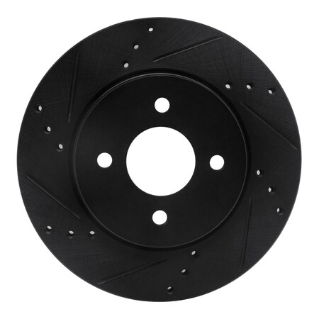 Dynamic Friction Co DFC Brake Rotor - Drilled and Slotted - Black 633-67065L