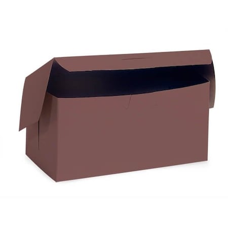 Nashville Wraps 8x4x4 Chocolate Bakery Cake Box, 1-piece Lock Corner, 200PK BBCH844