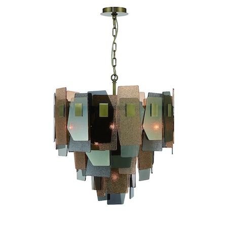 Eurofase Cocolina Modern Incadescent Indoor Chandelier, 10-Light, Tiered, Dimmable, Bronze 43875-016