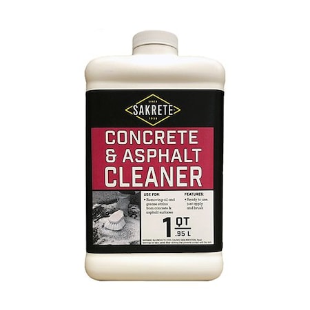 Sakrete Concrete Cleaner, Bottle, Pale Yellow, 63 sq ft Coverage 120042