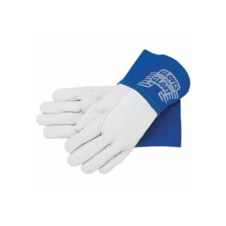 Mcr Safety Blue Beast Leather Welding Gloves, Premium Grain Goatskin Leather, X-Large, Blue/White, 4.5 in, 12PK 127-4850XL