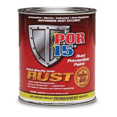 Por-15 Semi-Gloss Black High Performance Rust Preventive Permanent Coating, Pint 45408