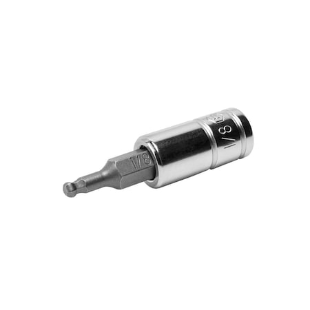 Genius Tools 1/4in Dr. 1/8in Wobble Hex Bit Socket 45mmL 208+5108