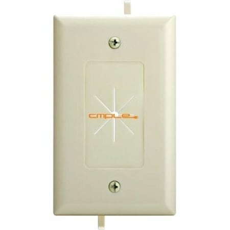 Cmple Cable Plate, Number of Gangs: 1 Plastic, Lite Almond 1232-N