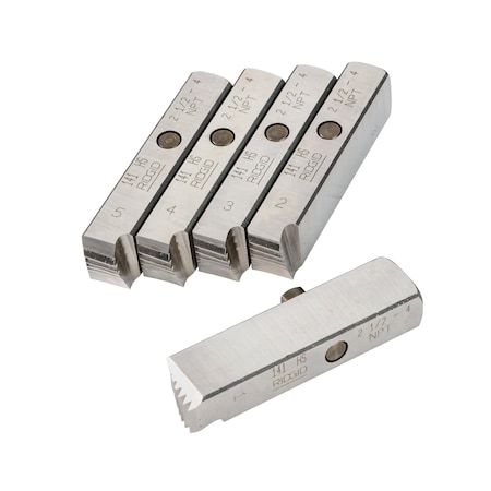 Ridgid Pipe Die Set, HS, NPT, 2 1/2 To 4 In, PK5 38120