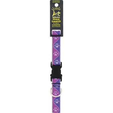 Lupine HL 1'' Reflective Pink Paws 12 to 20'' Adjustable Collar 48552