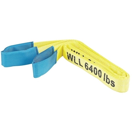 Prosource Lifting Sling, Heavy-Duty, Polyester, Yellow FH4019