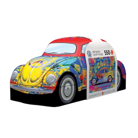 Eurographics VW Beetle Splash Buggy Collectible Tin With Puzzle Multicolored 550 pc 8551-6026