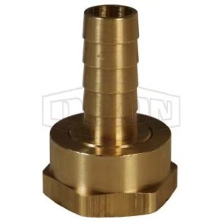 Dixon Short Shank Machined Coupling with Swivel Nut, 3/4 x 1/2 in Nominal, FNPSH x NPSM End Style, Brass,  BS446