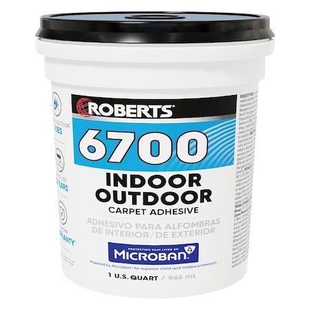 Roberts Carpet Adhesive, Cream, 1 qt, Pail 6700-0